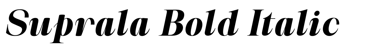 Suprala Bold Italic